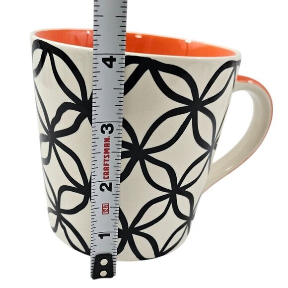 Pier 1 Imports Hand Painted Geometric Pattern 14 Oz Stoneware Mug Cup - Picture 7 of 13